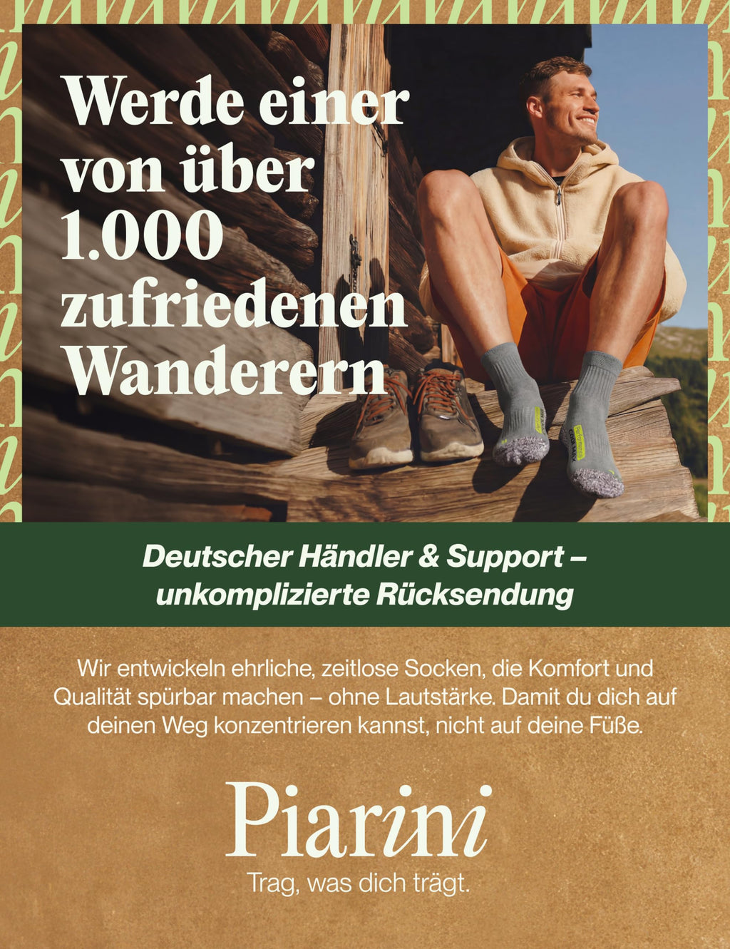 Piarini 2 Paar Coolmax Wandersocken Sommer Kurz, Atmungsaktiv, Anti Blasen & Geposltert - Outdoor Trekkingsocken Damen Herren - Gr. 35-38 bis 47-50
