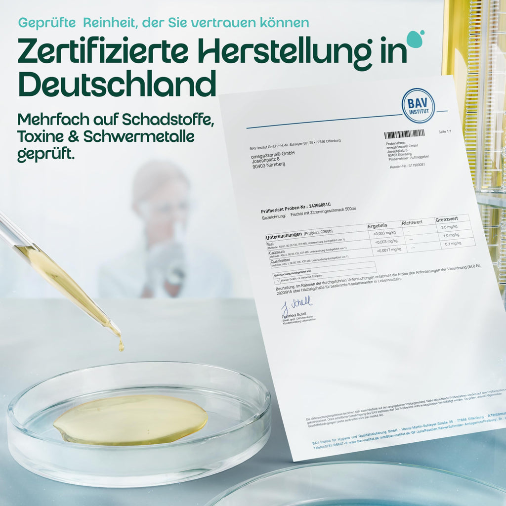 omega3zone Omega 3 Fischöl flüssig | 5400 mg pro Portion | Zitrone